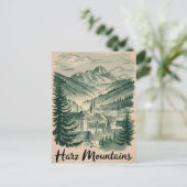 Harz Mountains Duitsland vintage Briefkaart (Staand voorkant)