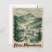 Harz Mountains Duitsland vintage Briefkaart (Voorkant / Achterkant)