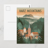 Harz Mountains Duitsland vintage Briefkaart (Voorkant / Achterkant)