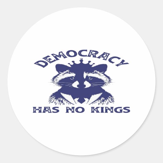 Has No Kings Patriotic Ronde Sticker (Voorkant)