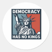 Has No Kings Ronde Sticker (Voorkant)