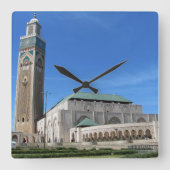 Hasan II-moskee in Casablanca, Marokko Vierkante Klok (Voorkant)