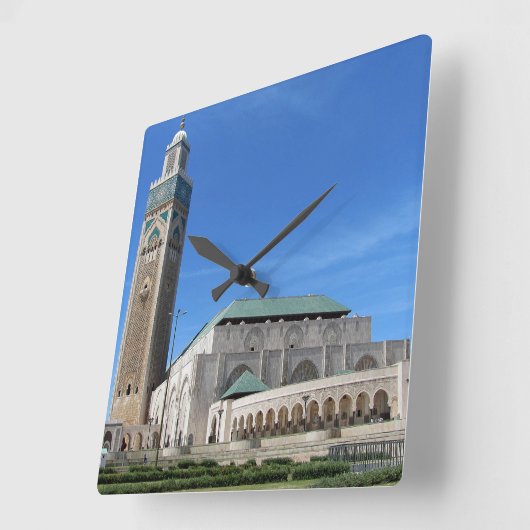 Hasan II-moskee in Casablanca, Marokko Vierkante Klok (Hoek)