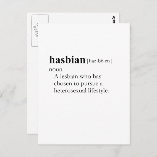 HASBIAN (definitie) Briefkaart (Voorkant / Achterkant)
