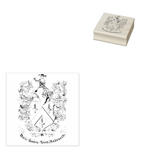 Hasbrouck Crest Inking Pad Rubberstempel (Gestempeld)