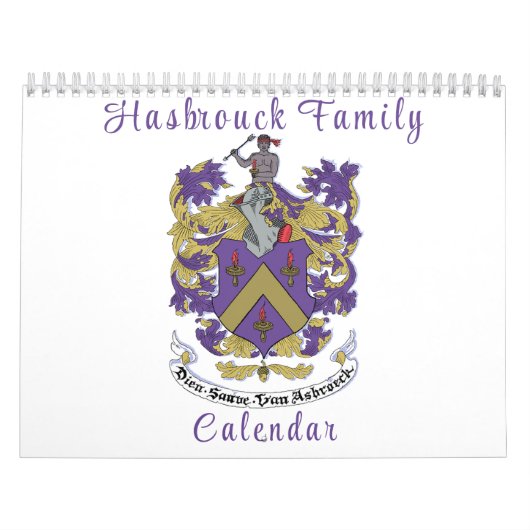 Hasbrouck Family Wandkalender Kalender (Hoes)