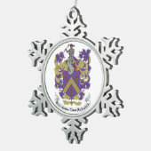 Hasbrouck Wapen Ornamente Tin Sneeuwvlok Ornament (Rechts)