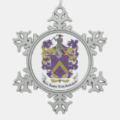 Hasbrouck Wapen Ornamente Tin Sneeuwvlok Ornament (Voorkant)