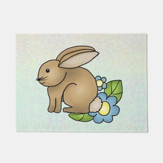 Häschen mit Blümchen Deurmat (Voorkant)