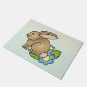 Häschen mit Blümchen Deurmat (Schuin)