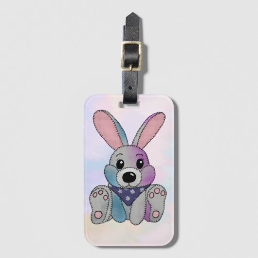 Häschen mit Tuch Bagagelabel (Voorkant (verticaal))