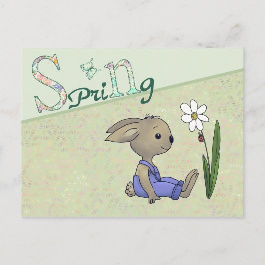 Hase im Frühling Briefkaart (Voorkant)