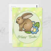Hase mit Blumen  postkarte Briefkaart (Voorkant / Achterkant)