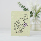 Hase mit Schmetterling Briefkaart (Staand voorkant)