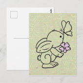 Hase mit Schmetterling Briefkaart (Voorkant / Achterkant)
