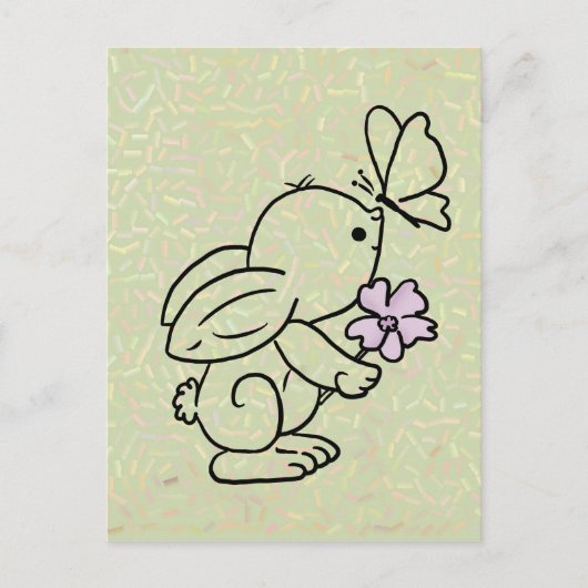 Hase mit Schmetterling Briefkaart (Voorkant)