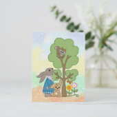 Hase und Eichhörnchen Postkarte Briefkaart (Staand voorkant)