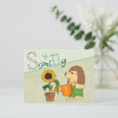 Hase und Igel im Frühling Briefkaart (Staand voorkant)