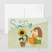 Hase und Igel im Frühling Briefkaart (Voorkant / Achterkant)