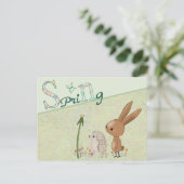 Hase und Igel im Frühling Briefkaart (Staand voorkant)