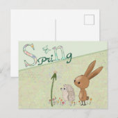 Hase und Igel im Frühling Briefkaart (Voorkant / Achterkant)