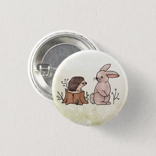 Hase und Igel Ronde Button 3,2 Cm (Voorkant /achterkant)