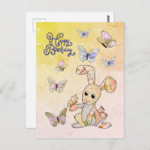 Hase und Schmetterlinge Briefkaart (Voorkant / Achterkant)