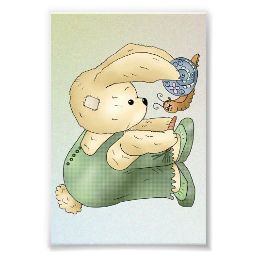 Hase und Schnecke Foto Afdruk (Voorkant)