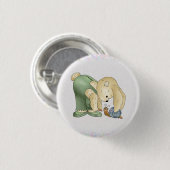 Hase und Schnecke Ronde Button 3,2 Cm (Voorkant /achterkant)