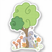 Hase unterm Baum Sticker (Voorkant)