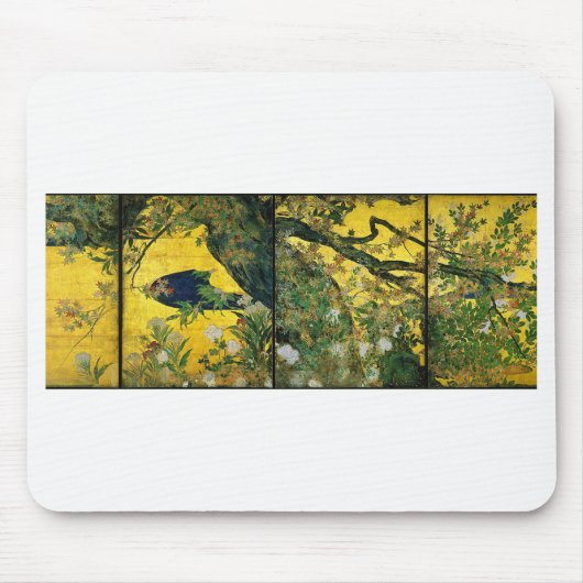 Hasegawa Tōhaku, " Maple and plants " Muismat (Voorkant)