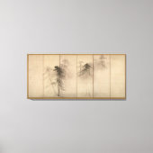 Hasegawa Tohaku Pine Trees 16e gras Japans Canvas Afdruk (Voorkant)