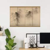 Hasegawa Tohaku Pine Trees 16e gras Japans Poster (Thuiskantoor)