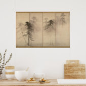 Hasegawa Tohaku Pine Trees 16e gras Japans Poster (Keuken)