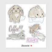 Hasen mit Text Sammlung  Sticker (Vel)