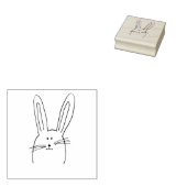 Hasen Rubberstempel (Gestempeld)