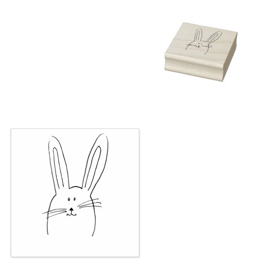 Hasen Rubberstempel (Gestempeld)