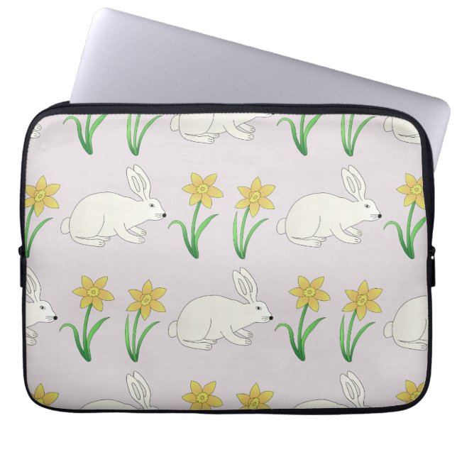 Hasenmuster Laptop Sleeve (Voorkant)