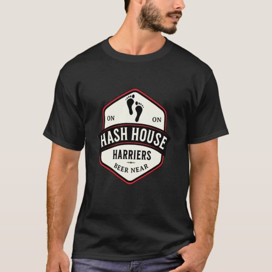 Hash House Harriers Beer Near On On T-shirt (Voorkant)
