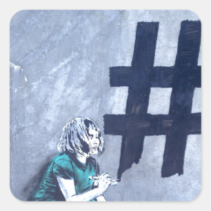 Hash label Graffiti