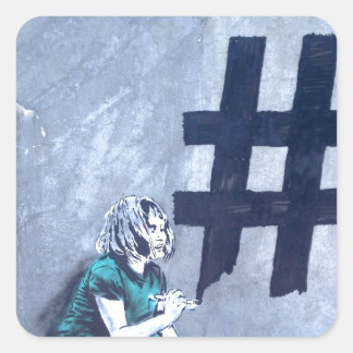 Hash label Graffiti
