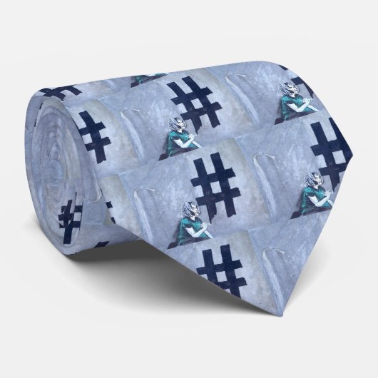 Hash label Graffiti Stropdas (Opgerold)