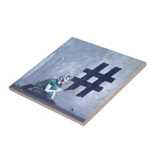 Hash label Graffiti Tegeltje (Zijkant)