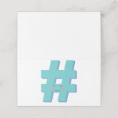 Hash-Label Plaatskaartje (Buitenkant ongevouwen)