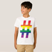 Hash Label Rainbow Flag T-shirt (Voorkant volledig)