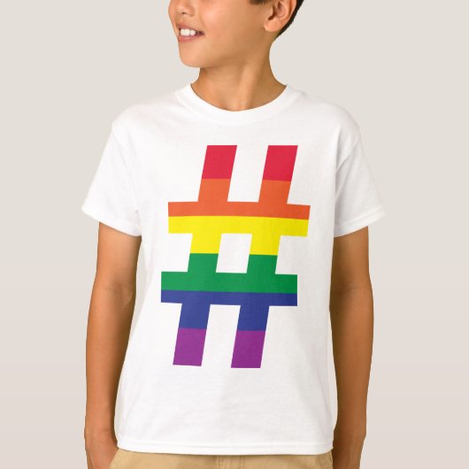 Hash Label Rainbow Flag T-shirt (Voorkant)