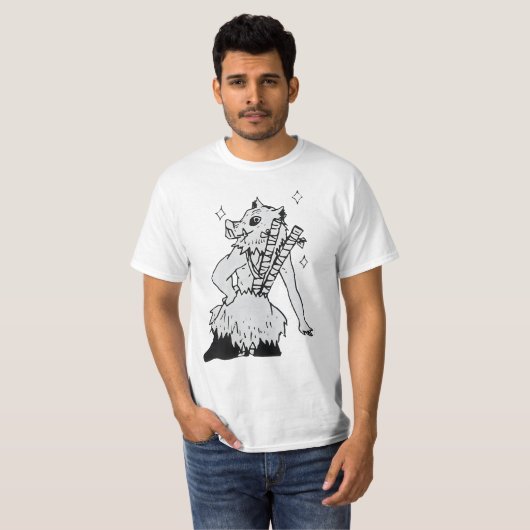 Hashibira Inosuke cartoon T-shirt (Voorkant volledig)