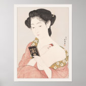 Hashiguchi Goyo Vrouw Toepassing Make-up Japans Poster (Voorkant)