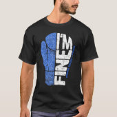 Hashimoto Disease Awareness I'm Fine Warrior Boxin T-shirt (Voorkant)