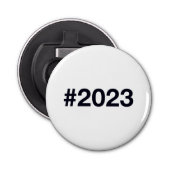Hashtag 2023 button flesopener (Voorkant)